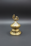 Elegant brass incense cake holder