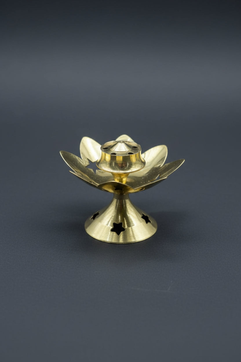 Brass Incense Stick Holder - Lotus