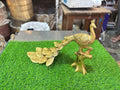 Elegant brass peacock