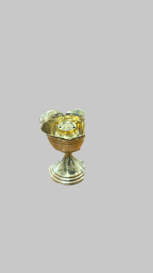 Brass incense stick holder - goblet shape